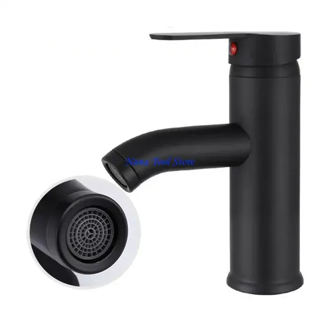 Mitigeur lavabo monotrou monocommande contemporain acier… – vue 4