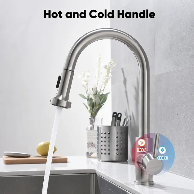 Robinet de cuisine Surface en acier inoxydable – vue 5