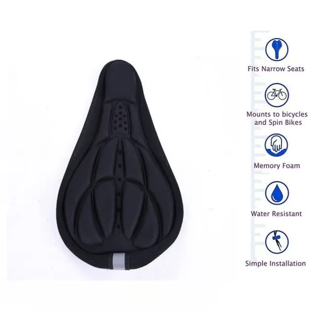 Doux 3D Rembourré Vélo VTT Selle De Vélo Housse De Siège… – vue 2