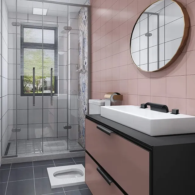 Robinet de baignoire cascade en laiton noir – vue 5
