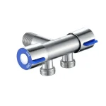 Vanne triangulaire en acier inoxydable à double poignée pour machine à laver, contrôle de l&rsquo;eau froide pour les touristes