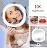Miroir de vanité grossissant Flexible 10x avec lumières – vue 6