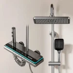 Système de douche thermostatique de luxe avec affichage numérique, baguette portative multifonction pour la relaxation de spa de salle de bain familiale