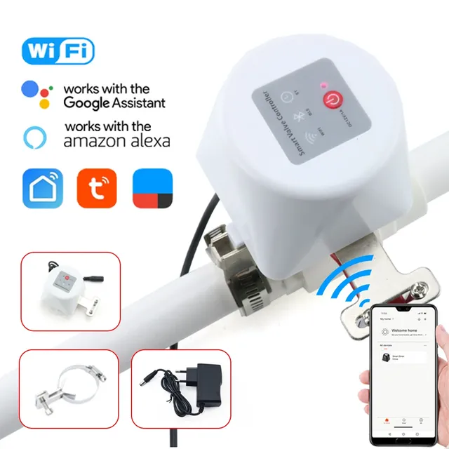 Tuya WiFi vanne d'eau arrêt de gaz robinet à tournant…