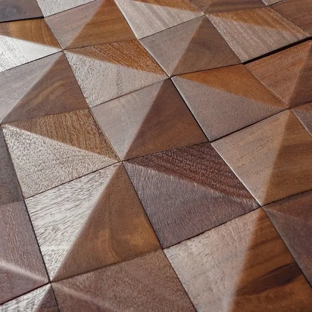 Triangle 3D en bois massif – vue 4