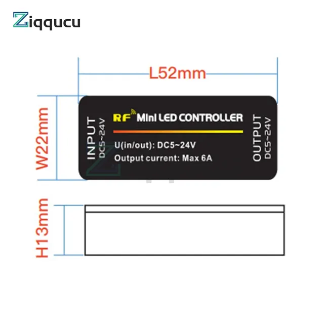 Mini contrôleur de gradateur RF pour bandes LED – vue 3