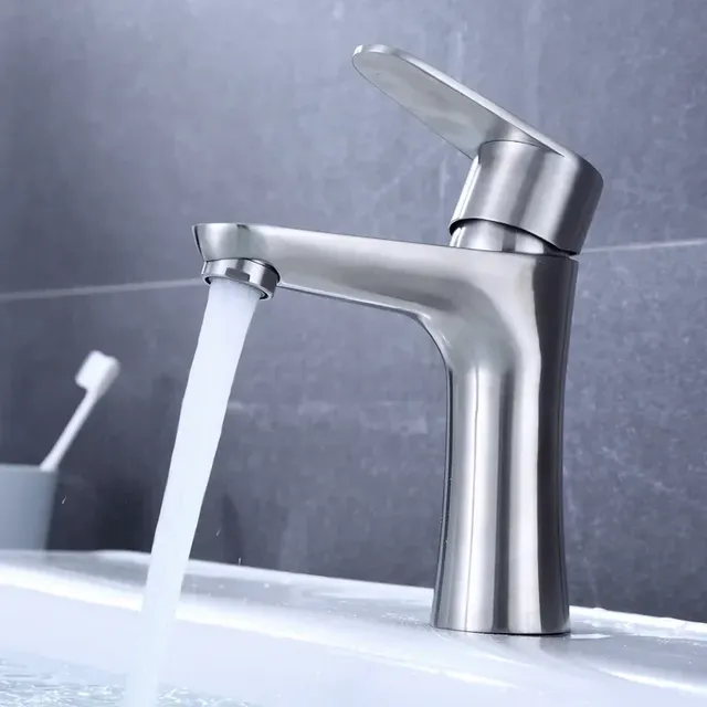 Robinet d'eau à poignée unique en acier inoxydable – vue 4