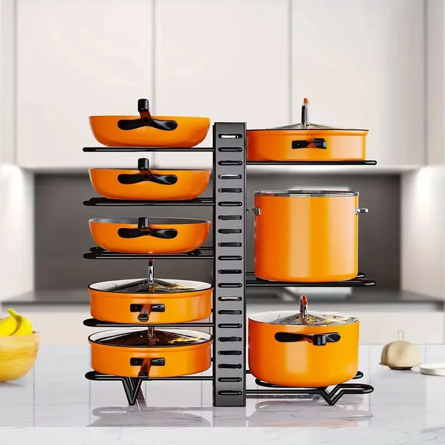Organisateur de support de casseroles à 8 niveaux peu… – vue 3