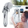 Pommeau de douche de couleur chromée 1/2 avec bouton de… – vue 2