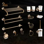 Kit de matériel en laiton sculpté antique, porte-serviettes mural, porte-papier, crochet de gril