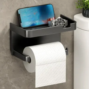Porte-papier hygiénique facile à installer – Organisateur mural, sans poinçon, en rouleau, accessoire de rangement pour salle de bain