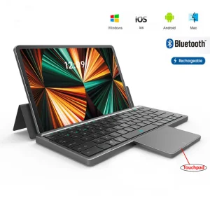 Clavier Bluetooth avec pavé tactile pour Windows Android IOS Support clavier multi-appareils clavier pliant Rechargeable sans fil Clavier Bluetooth avec pavé tactile pour Windows Android IOS Support clavier multi-appareils clavier pliant Rechargeable sans fil