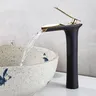 Robinets de lavabo dorés cascade robinet de salle de… – vue 4
