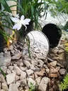 Miroir de maquillage rotatif en métal – vue 3