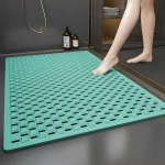 Tapis de baignoire antidérapant, tapis de douche en TPE doux, ventouses fortes, trous de vidange, inodore, tapis de baignoire lavable en machine pour hôtel