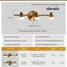 LED moderne miroir avant lumière 3/4 têtes cuivre… – vue 5