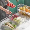 Organisateur réfrigérateur empilable transparent tiroirs… – vue 1