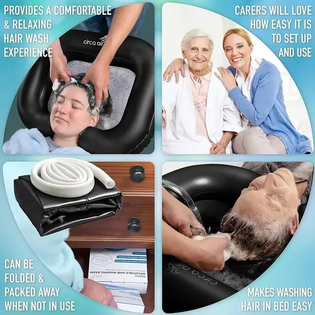 Lavabo gonflable portatif de lavage de cheveux pour les… – vue 3