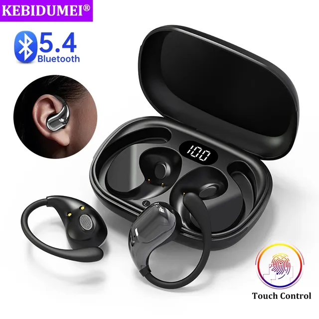 Bluetooth 5.4 crochet d'oreille casque TWS sans fil…