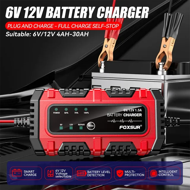 Chargeur de batterie de voiture 6V/12V 1 – vue 2