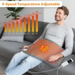 Couverture chauffante électrique – Ceinture de taille thermique, 9 niveaux, 4 modes, contrôle de la température, réchauffement d&rsquo;hiver, chauffe-mains pour le confort