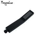 Robinet de salle de bain noir robinet de douche accessoires de salle de bain pommeaux de douche à économie d&rsquo;eau en laiton massif forme de barre accès au matériel de poche