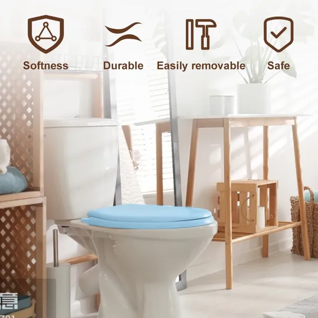 Siège de toilette rond à fermeture douce – vue 5