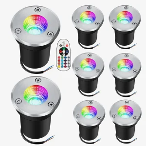 Lumière de puits extérieure RGB 12V, avec télécommande, 6W, couleur changeante, étanche IP65, lumière de paysage basse tension Lumière de puits extérieure RGB 12V, avec télécommande, 6W, couleur changeante, étanche IP65, lumière de paysage basse tension