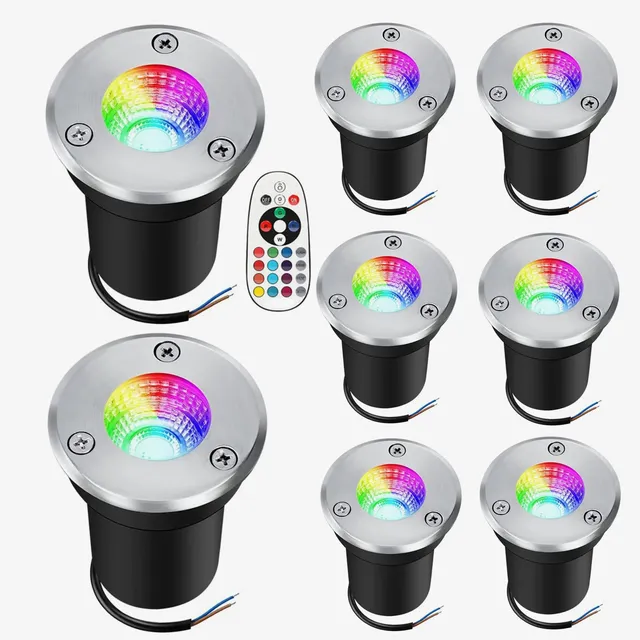 Lumière de puits extérieure RGB 12V