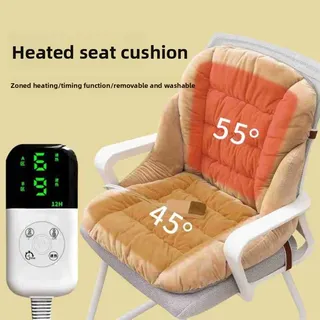 Coussin siège chauffant dossier matelassé ergonomique velours…