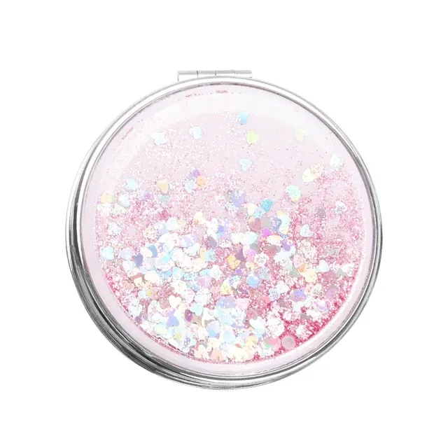 Miroir rond de maquillage créatif à sable mouvant – vue 3