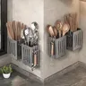 Organisateur rangement couverts mural cuisine acier gris… – vue 3