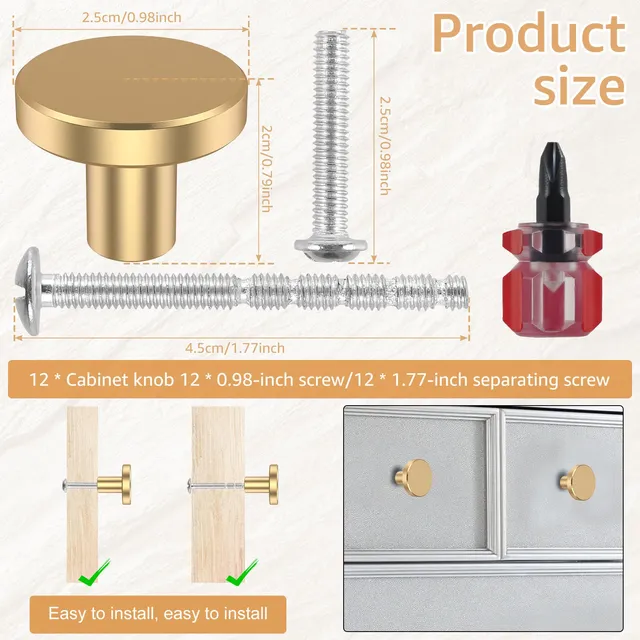 Ensemble de boutons de meubles en alliage d'aluminium – vue 2