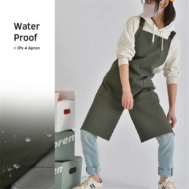 Tablier de serveur imperméable avec poches pour cuisine – vue 5