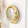 Miroir mural de salle de bains créatif, décor d&rsquo;halloween, miroirs rétro de lune de sorcière pour mur de salle de bains, accessoires légers pour la maison