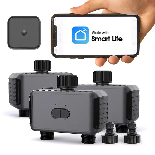 Minuterie d'eau de jardin à 2 sorties WiFi…