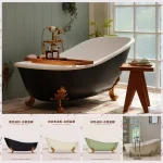 Maison de poupée Miniature, meubles de maison de poupée, baignoire sculptée Vintage, Mini robinet de salle de bain pour poupée Blyth ob11, accessoires de décoration