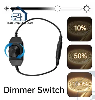 DC12-24V LED variateur 2A bouton LED variateur luminosité variateur…