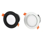 Spot lumineux LED COB à intensité variable, plafonnier AC85-265V 5W 7W 9W 12W 15W 18W, panneau lumineux rond encastré en aluminium