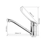 OUBONI robinet mitigeur de lavabo de salle de bains chromé – vue 4