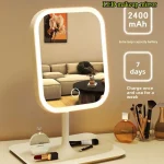 Miroir de vanité de chambre à coucher pour femmes, miroirs de maquillage, Niche moderne, miroir de vanité de bureau, Table murale décorative, lumière de salle de bain, maison Led