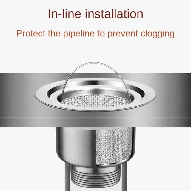 Filtre de vidange d'évier en acier inoxydable durable – vue 5