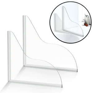 Protection contre les éclaboussures de douche auto-adhésive, 2 pièces, en acrylique Transparent, pour baignoire, facile à installer, blocage de l’eau pour lavabo Protection contre les éclaboussures de douche auto-adhésive, 2 pièces, en acrylique Transparent, pour baignoire, facile à installer, blocage de l’eau pour lavabo