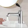 Mitigeur lavabo monobloc chromé laiton bec courbé… – vue 2