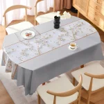 Nappe de salle à manger ovale, haut de gamme, imperméable, résistante à l&rsquo;huile, résistante à la chaleur, luxe, nouvelle couverture de Table à thé à usage domestique