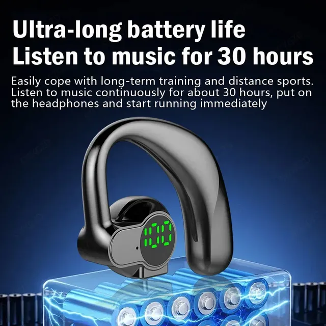 Écouteurs sans fil Bluetooth casque entièrement ouvert… – vue 3
