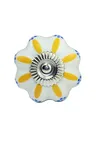 Lot douze boutons céramique glaçurée forme fleur… – vue 4