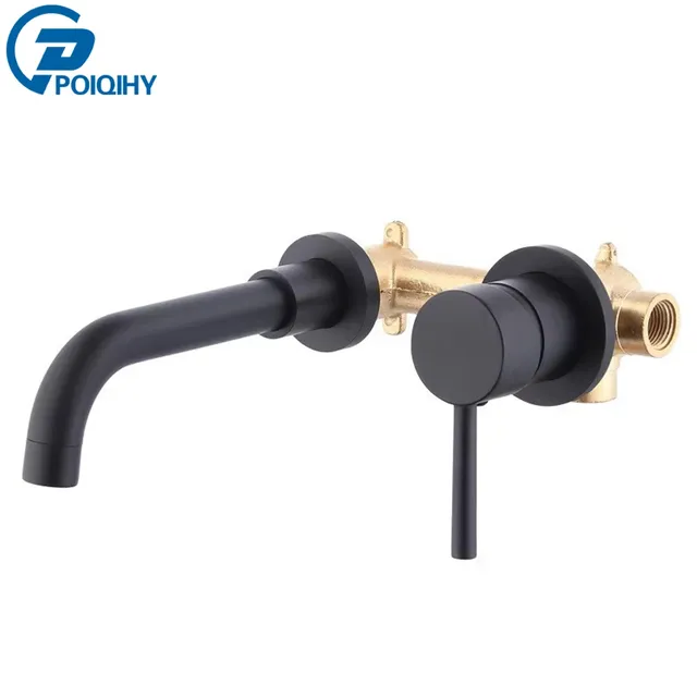 Robinet de lavabo noir mat – vue 2