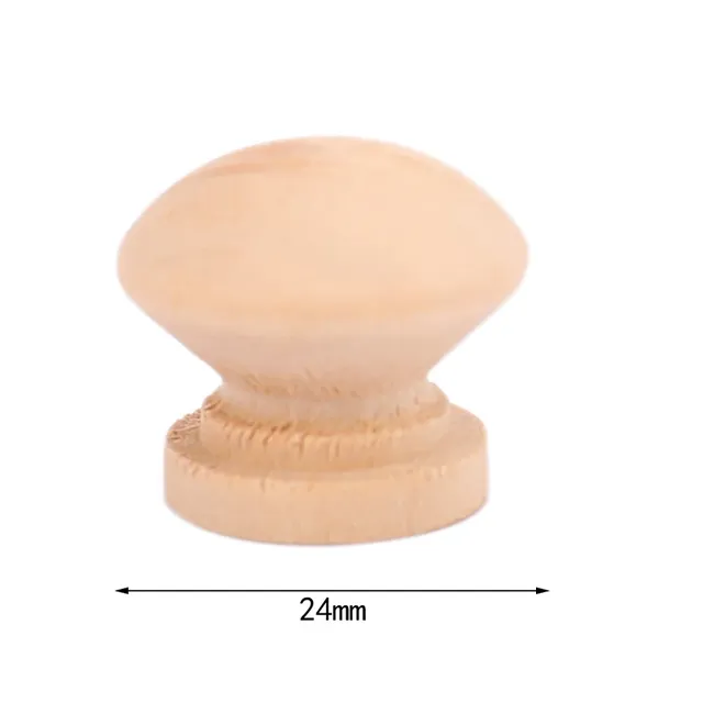 10 pièces boutons de traction ronds en bois naturel… – vue 6