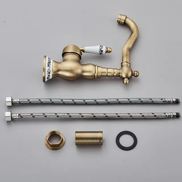 Robinet de salle de bains en laiton Antique – vue 4